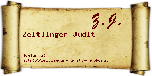 Zeitlinger Judit névjegykártya